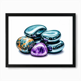 Crystals And Stones Art Print