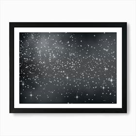 Grey White Pastel Shining Star Background Art Print