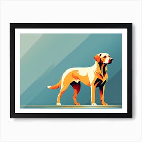 Yellow Labrador, golden Labrador, colorful dog illustration, dog portrait, animal illustration, digital art, pet art, dog artwork, dog drawing, dog painting, dog wallpaper, dog background, dog lover gift, dog décor, dog poster, dog print, pet, dog, vector art, dog art. Art Print