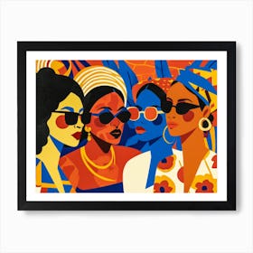 Women In Sunglasses 1 Art Print