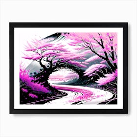 Sakura Trees 3 Art Print