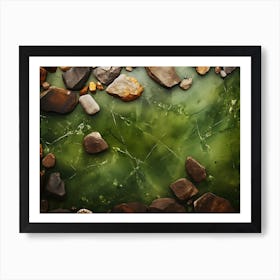 Rocks And Water Background Art Print