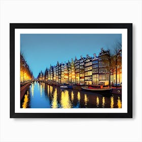 Amsterdam At Night 11 Art Print