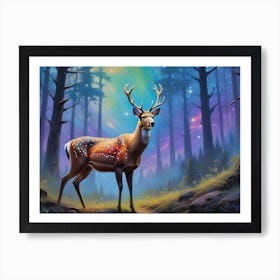 Deer In The Forest 6 Art Print