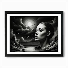 Black And White Painting 5 Art Print