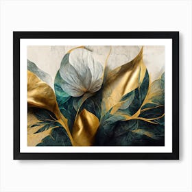 Textured Floral Abstract Watercolor 1 Art Print