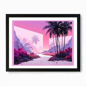 Landscape With Palm Trees Art Print