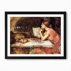 Sketch of Circe The Sorceress - John Williams Waterhouse c1913 Pre-Raphaelite Witchcraft Depiction Witch Art Vintage Masterpiece Mythological Legend Classic Famous Witchy Pagan Oil on Panel Remastered HD 1 Art Print