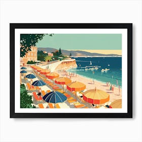 French Riviera Vintage Landscape 8 Art Print