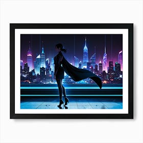 Cityscape At Night 5 Art Print