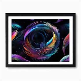 Colorful Feathers 3 Art Print