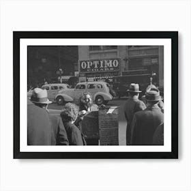 Untitled Photo, Possibly Related To Group Of Men On 7th Avenue And 28th Street, New York City By Russell Lee Art Print