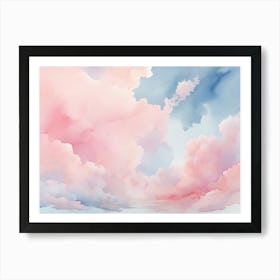 Watercolor Clouds 3 Art Print