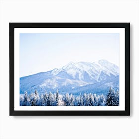 An Abstract Winter Landscape Under A Bright Sunny Sky Freshly Fallen Snow Draping White Iced Trees (4) Art Print