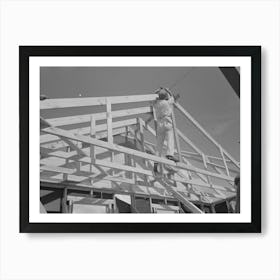 Southeast Missouri Farms Project,House Erection, Shop Assembled Trusses Are Raised In Place By Regular Art Print