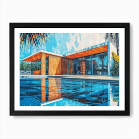 Pool House 1 Art Print