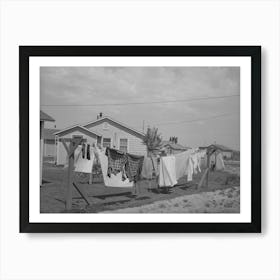 Laundry On Line Back Of Cottage Of Permanent Farm Worker At The Fsa (Farm Security Administration) Labor Art Print