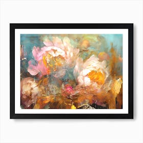 Flower Art Illustration In A Painting Style 43 Art Print