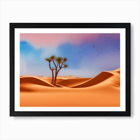 Joshua Tree In The Desert Art Print