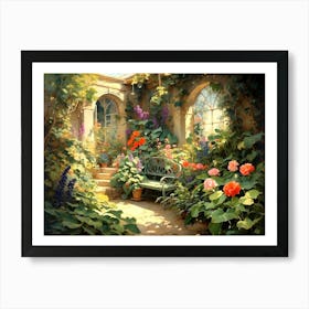 Garden Scene Art Print