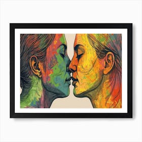 Rainbow Kiss 6 Art Print