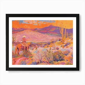 Cowboy Painting Tucson Arizona 2 Art Print