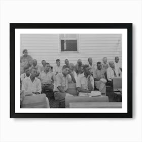 Clients Listening To Visiting Public Health Official, Southeast Missouri Farms, La Forge, Missouri By Russell Lee Art Print