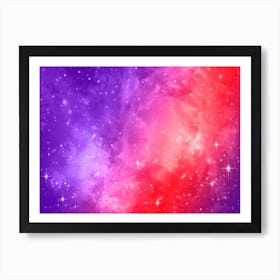 Purple Pink Galaxy Space Background Art Print