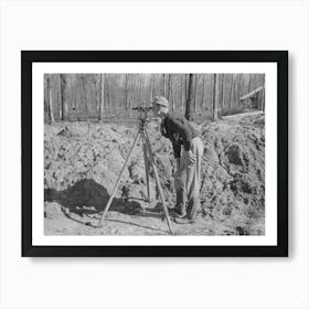 Surveyor, Chicot Farms, Arkansas By Russell Lee Art Print