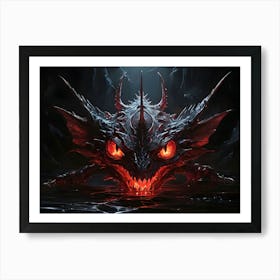 Dragon In The Water Art Print