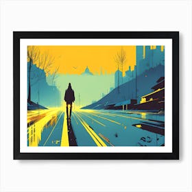 City At Night 1 Art Print