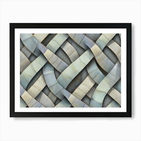 Geometric 3d Design Wallpaper Art Print