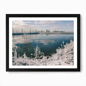 Unitltled 12 - Snow in the Vineyard Series Art Print