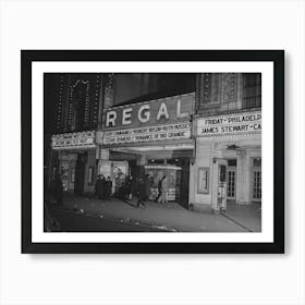 Untitled Photo, Possibly Related To Movie Theater, Southside, Chicago, Illinois By Russell Lee Art Print