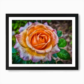 Orange Rose Art Print