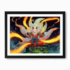 Seven Tailed God Art Print