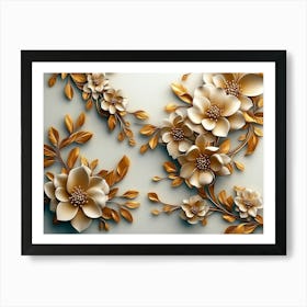 3d Paper Flowers 3 Art Print