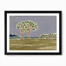 Trees In The Grass Art Print