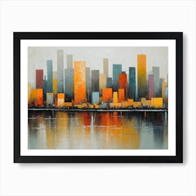 Abstract Cityscape painting 8 Art Print