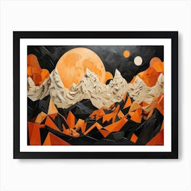 Moonlight In The Mountains 5 Art Print