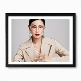 Portrait Of An Elegant Asian Woman With A Preference For Thai Or Japanese Luxury Lifestyles Adorned (4) Art Print