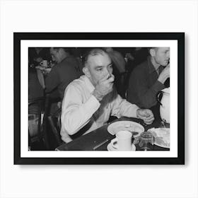 Untitled Photo, Possibly Related To Workmen At Shasta Dam Eating Dinner At The Commissary, Shasta County Art Print