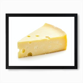 Cheese On A White Background 6 Art Print