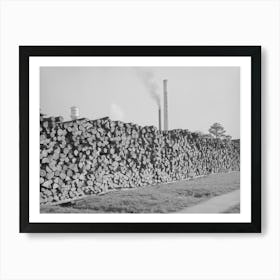 Piles Of Logs Used By Masonite Corporation,Laurel, Mississippi By Russell Lee Art Print