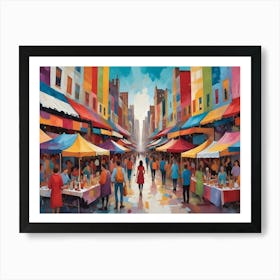 Street Market Art Print