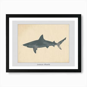 Lemon Shark Silhouette 2 Poster Art Print