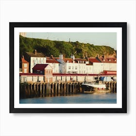 Whitby Harbour Fishing Boat Art Print