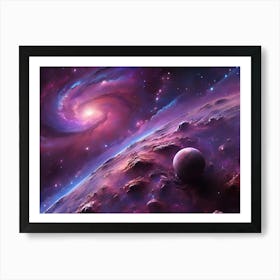 Galaxy In Space Paintings Art Print Art Print