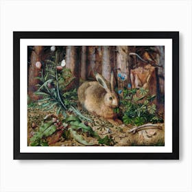 Rabbit In The Woods Art Print