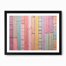 Colorful Wooden Planks Art Print